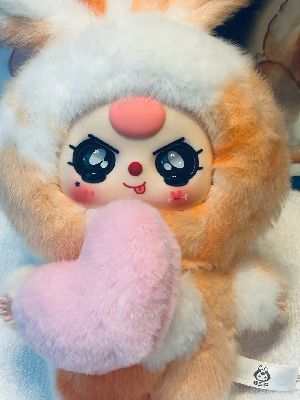 Adorable Baby Three LillyRabbit Town V3 character plush- orange and white Rabbit